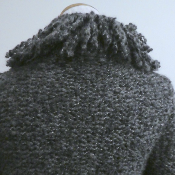 STEFANO MORTARI sweater ITALY FRINGED ALPACA Wool CARDIGAN S M - Picture 5 of 7